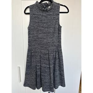 Anthropologie Ganni Pinnacle Knit Textured Blue Gray Dress, Size M, Like New